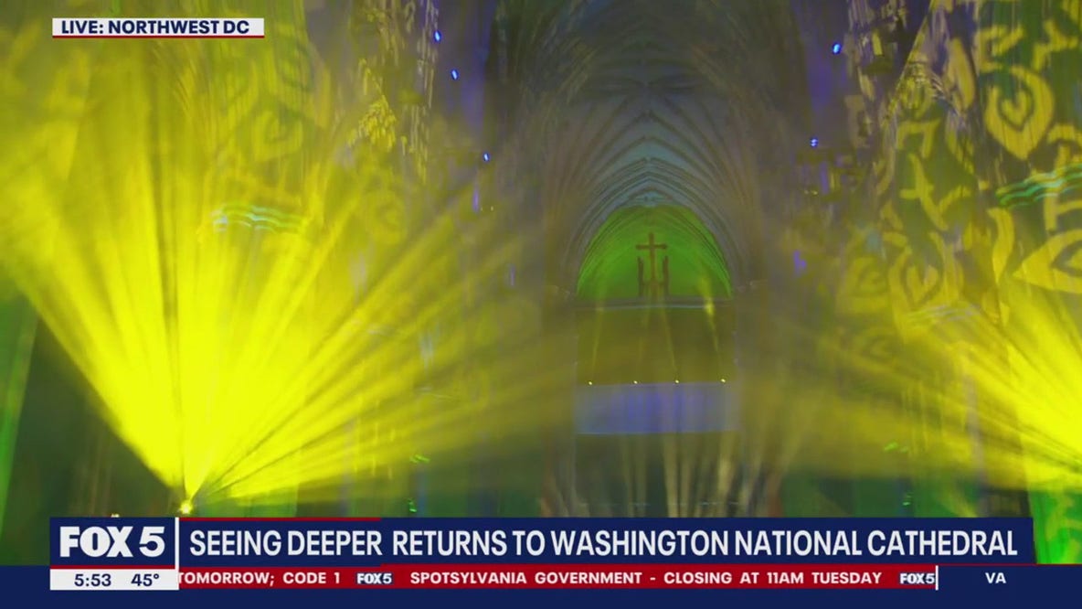'Seeing Deeper' mixes yoga with lightshow at National Cathedral